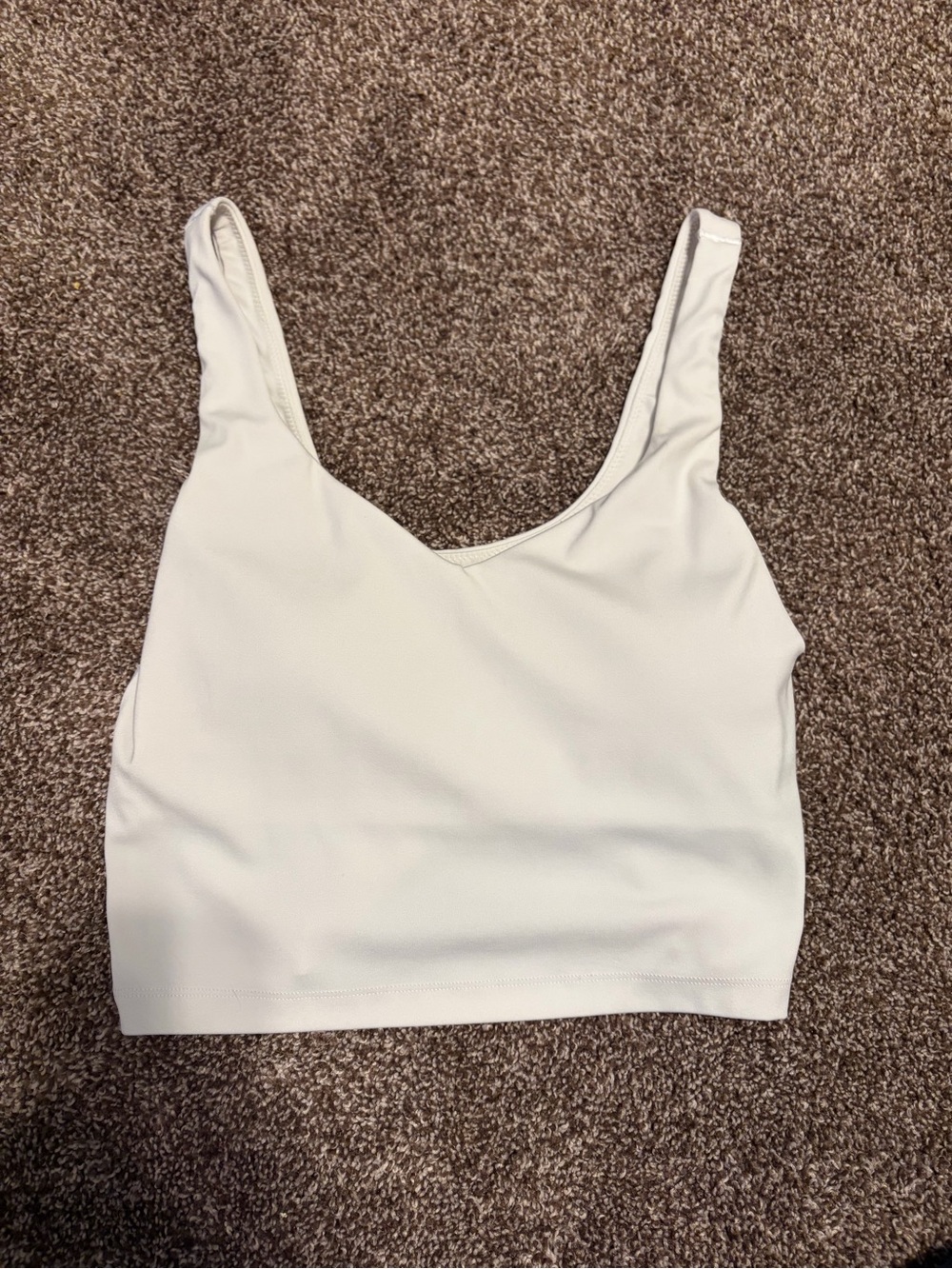 aerie White V-Neck Cropped Tank